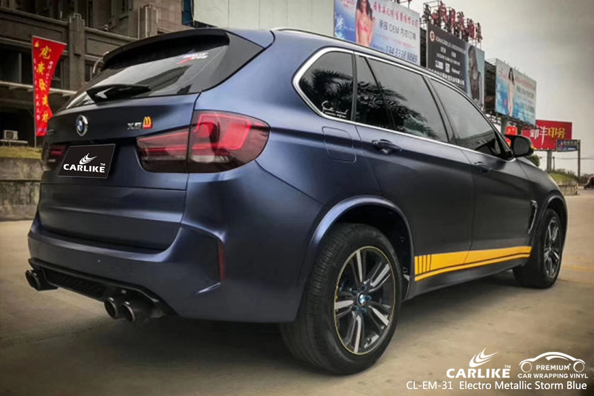 CARLIKE CL-EM-31  Electro Metallic Storm Blue car wrap vinyl for BMW