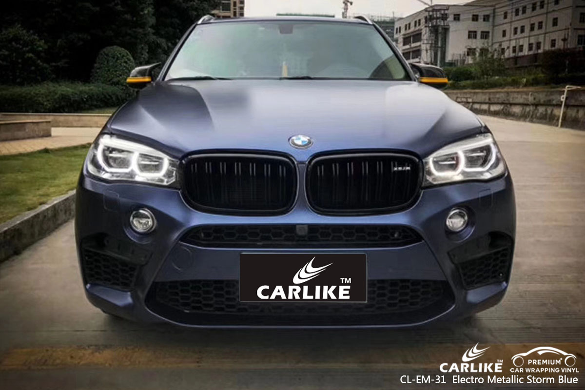 CARLIKE CL-EM-31  Electro Metallic Storm Blue car wrap vinyl for BMW