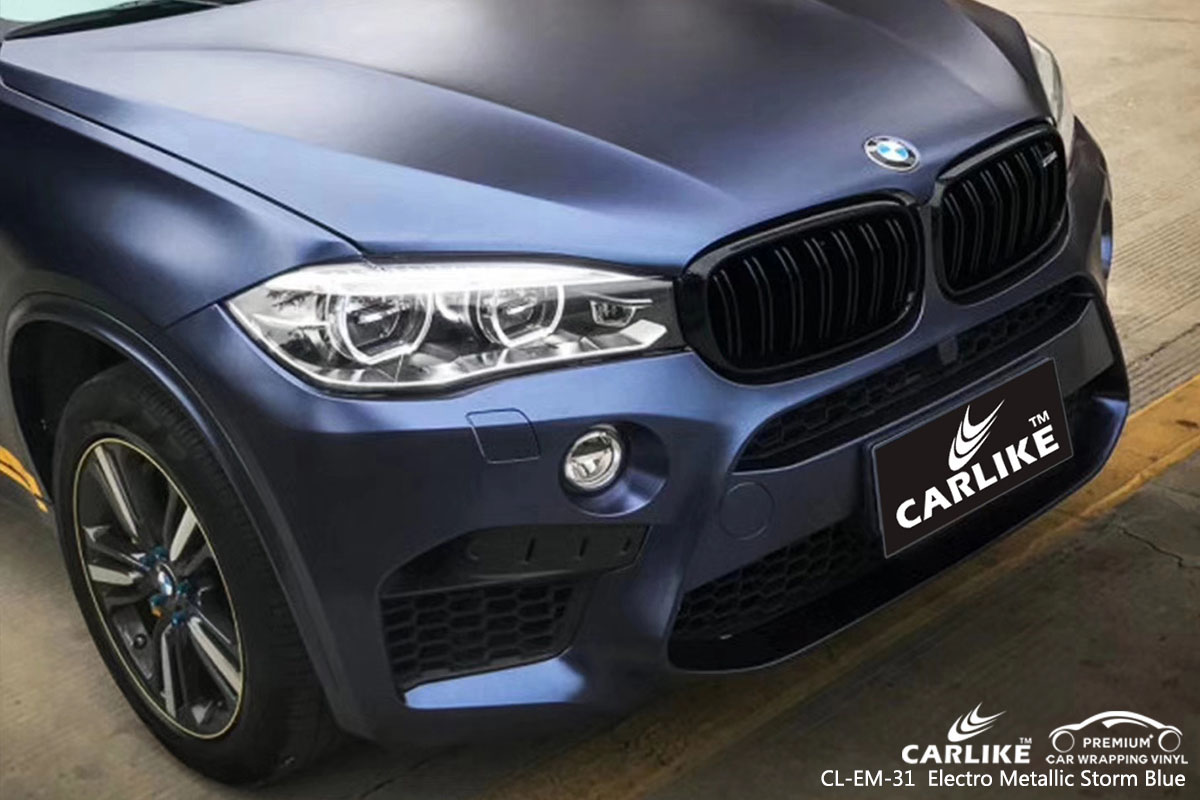 CARLIKE CL-EM-31  Electro Metallic Storm Blue car wrap vinyl for BMW