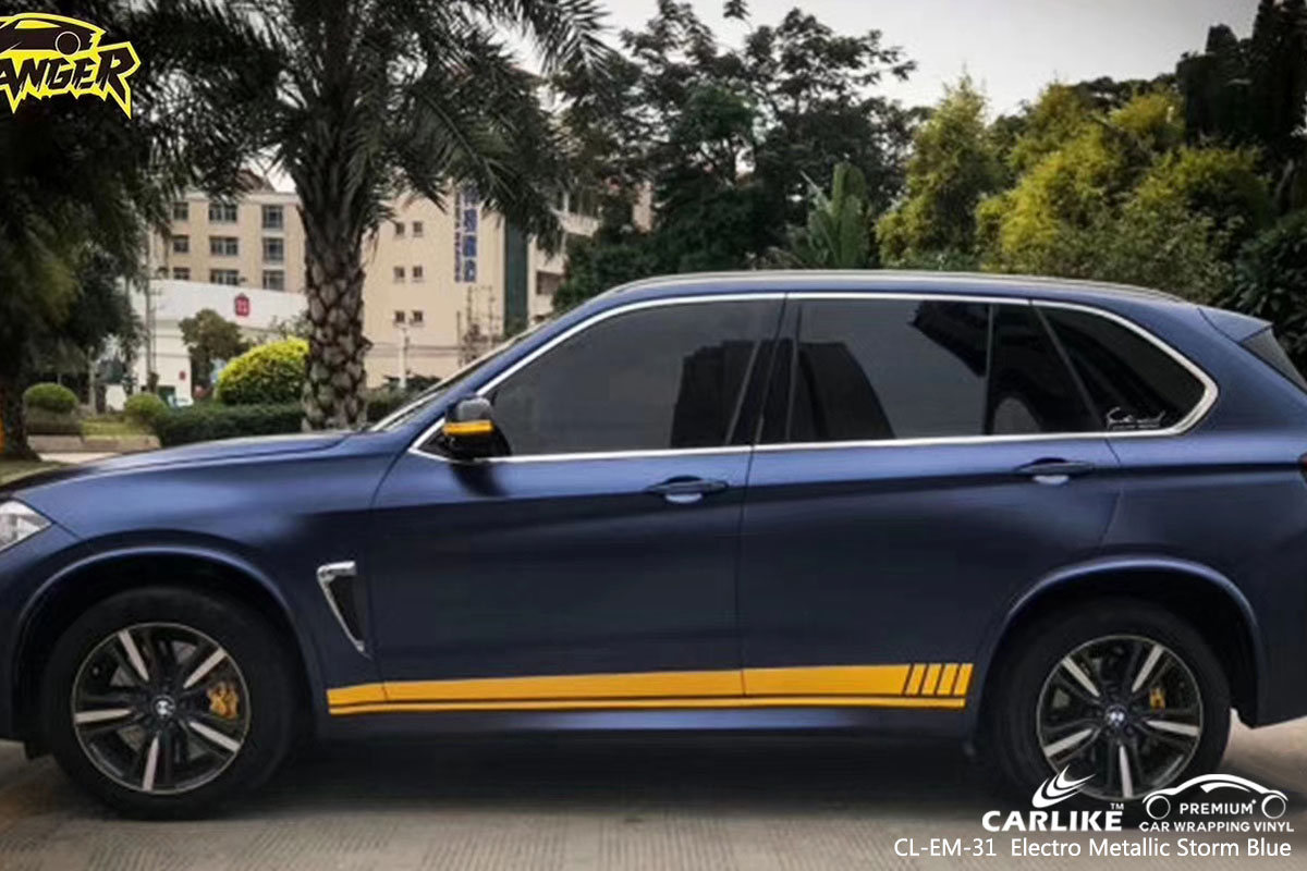 CARLIKE CL-EM-31  Electro Metallic Storm Blue car wrap vinyl for BMW