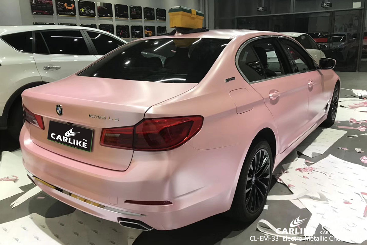 CARLIKE CL-EM-33 Electro Metallic Cherry Pink car wrap vinyl for BMW