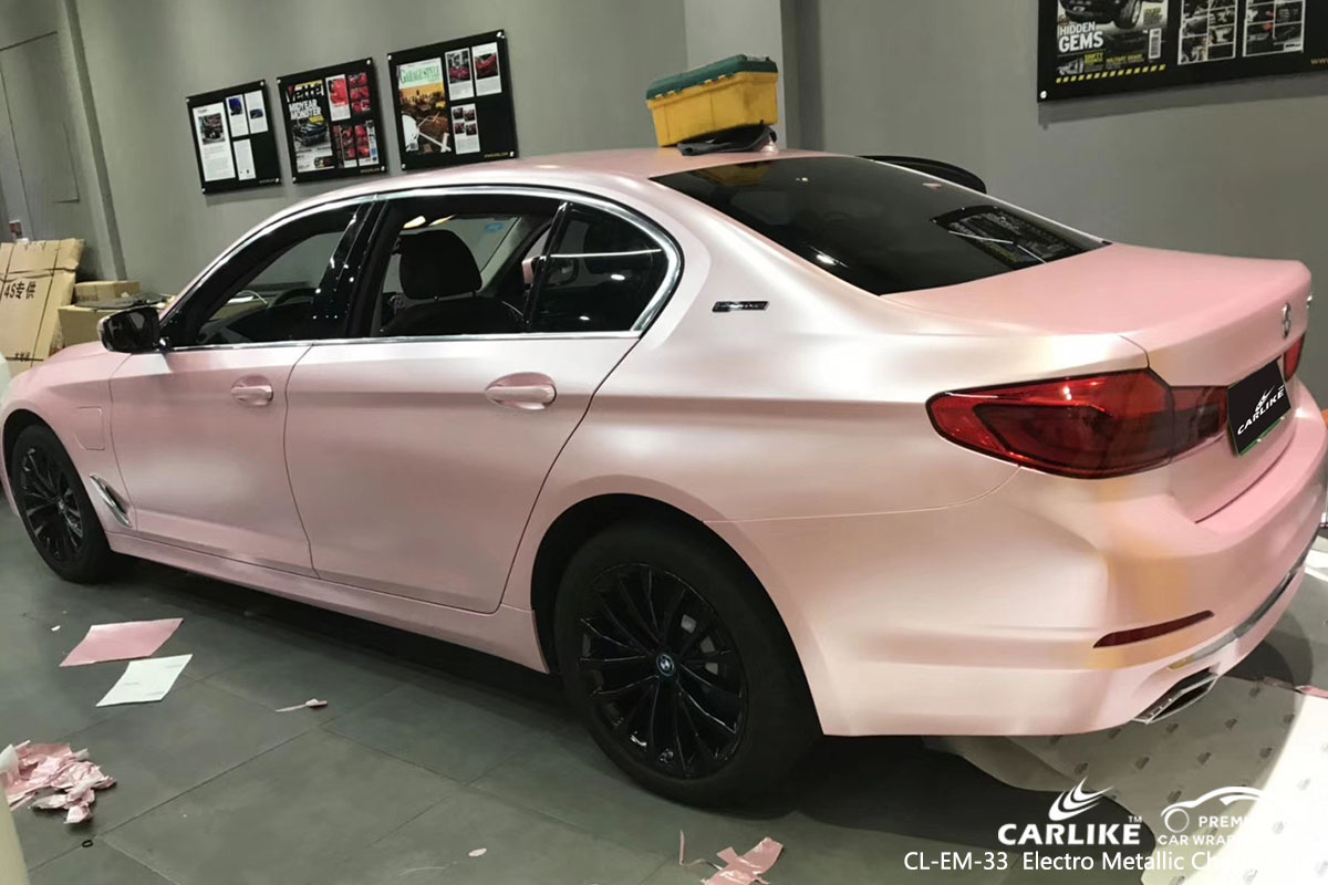 CARLIKE CL-EM-33 Electro Metallic Cherry Pink car wrap vinyl for BMW