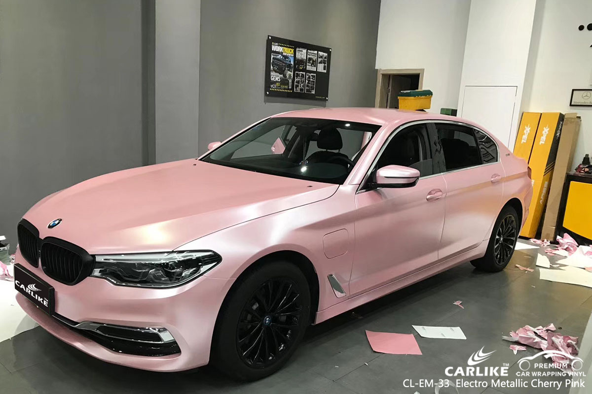 BMW IÇIN CL-EM-33 ELEKTRO METALIK KIRAZ PEMBE ARABA WRAP VINIL