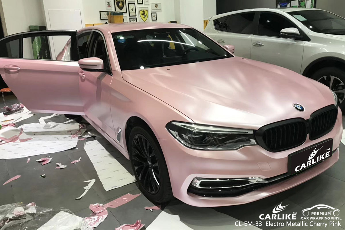 CARLIKE CL-EM-33 Electro Metallic Cherry Pink car wrap vinyl for BMW