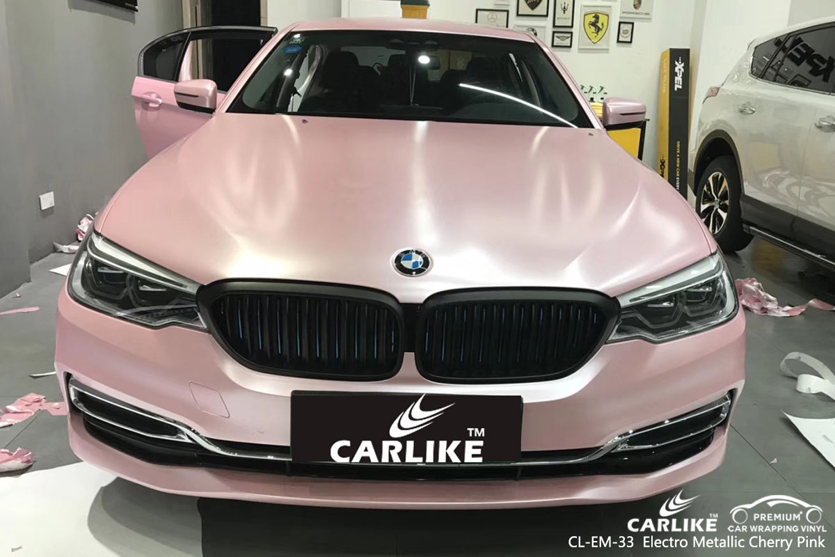 CARLIKE CL-EM-33 Electro Metallic Cherry Pink car wrap vinyl for BMW