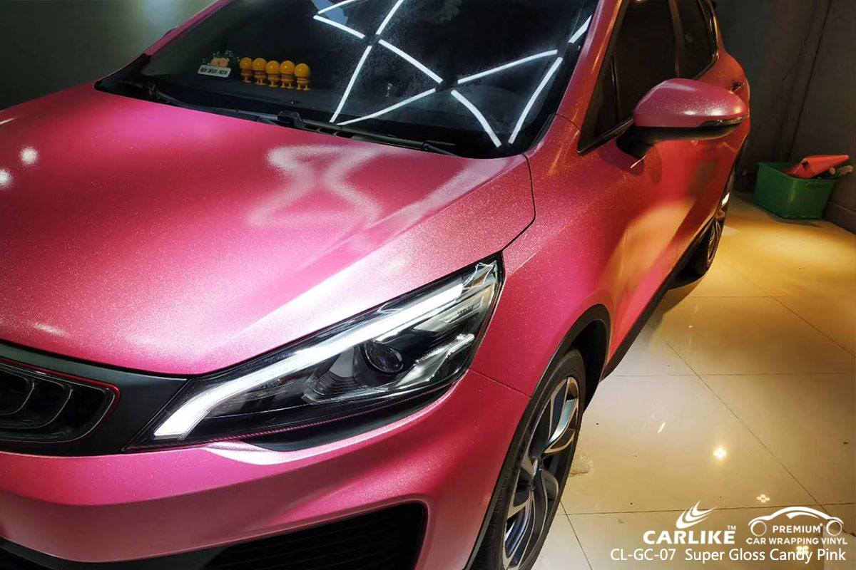 CARLIKE CL-GC-07 Super Gloss Candy Brown car wrap vinyl for Geely