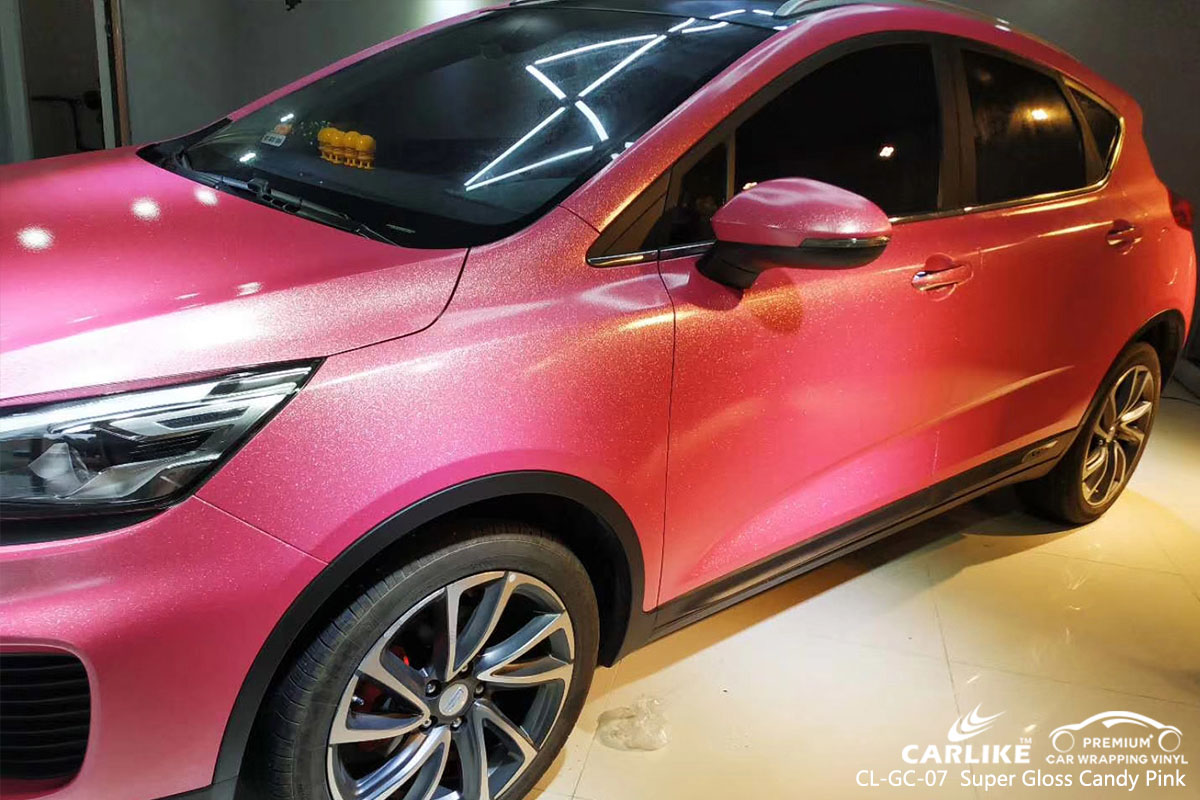 CARLIKE CL-GC-07 Super Gloss Candy Brown car wrap vinyl for Geely