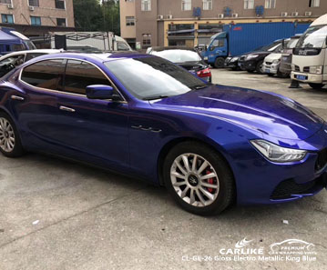 CL-GE-26 Gloss electro metallic king blue vinyl car wrap mauritius for Maserati