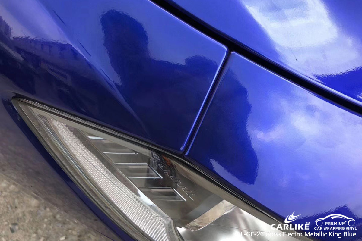 CARLIKE CL-GE-26 Gloss Electro Metallic King Blue car wrap vinyl for Maserati