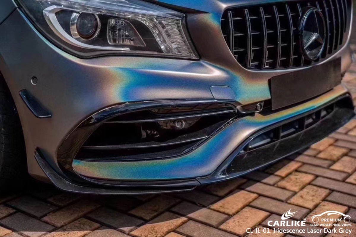 CARLIKE CL-IL-01 Iridescence Laser Dark Grey car wrap vinyl for Benz