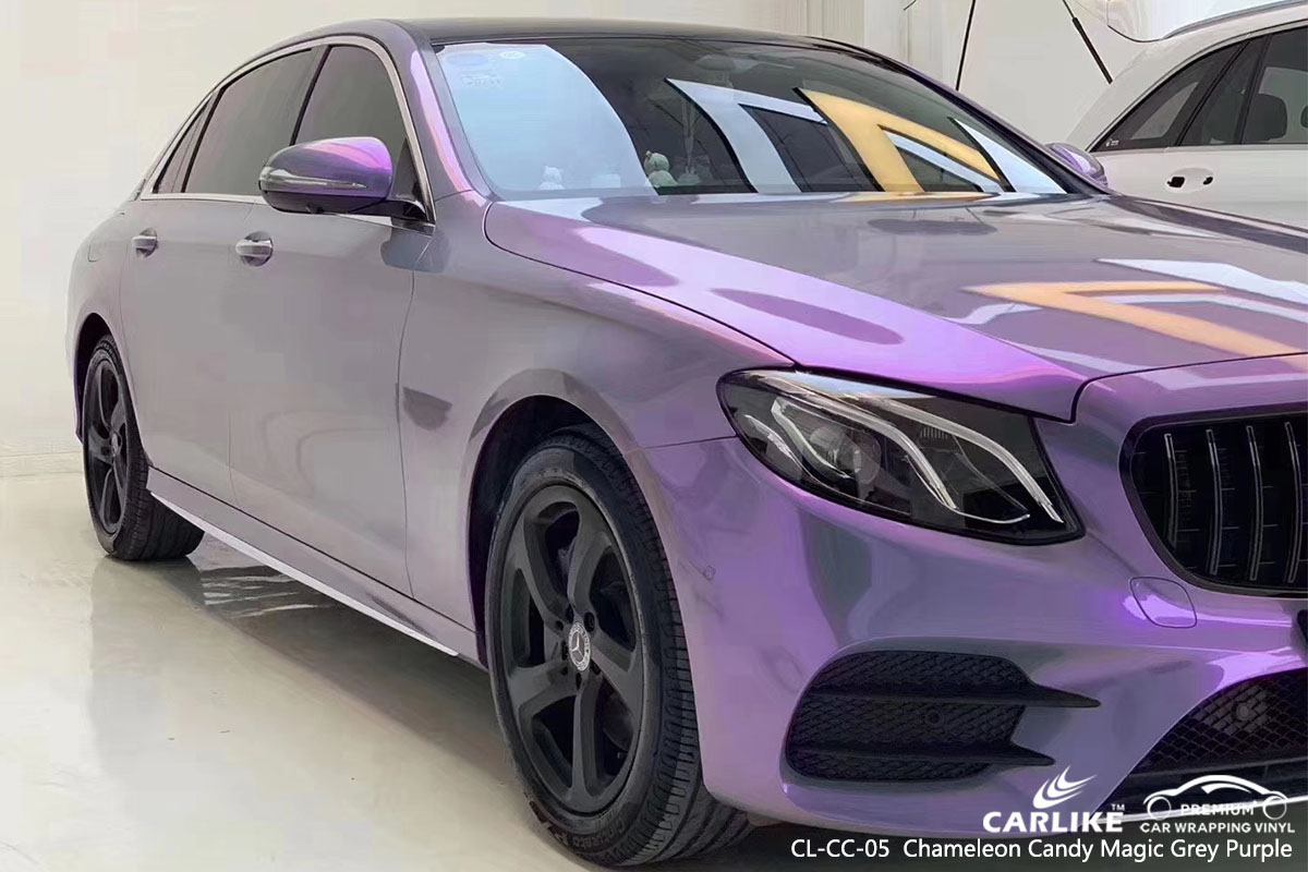  CL-CC-05 Chameleon Candy Magic Grey Purple car wrap vinyl for Benz