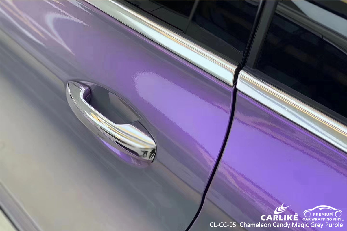 CARLIKE CL-CC-05 Chameleon Candy Magic Grey Purple car wrap vinyl for Benz