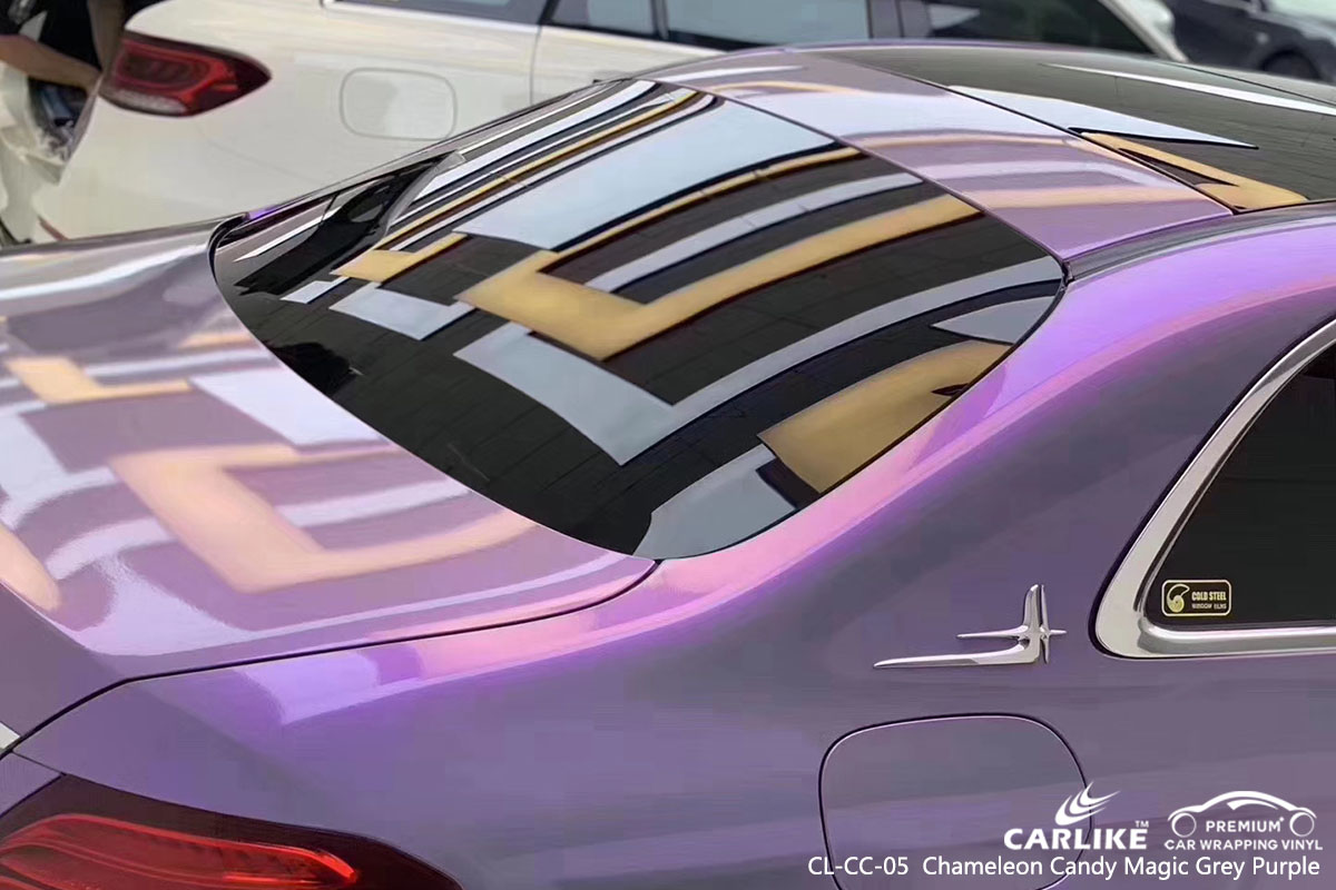 CARLIKE CL-CC-05 Chameleon Candy Magic Grey Purple car wrap vinyl for Benz