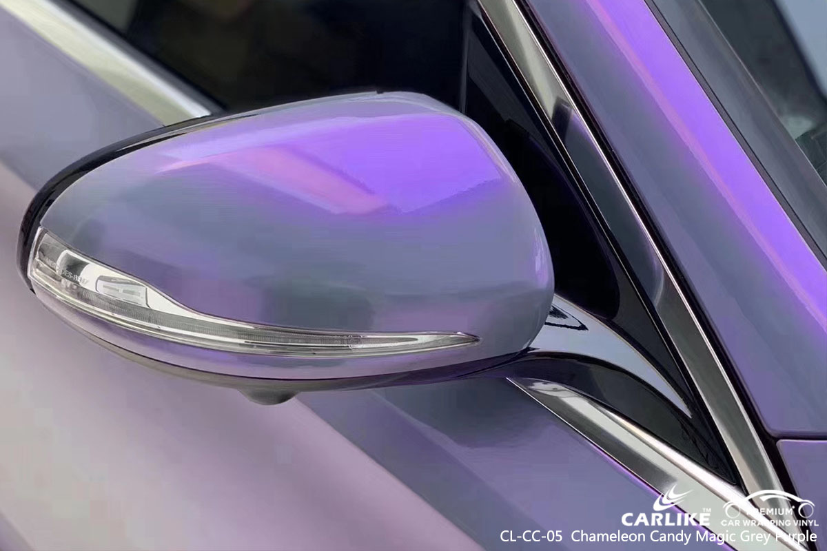 CARLIKE CL-CC-05 Chameleon Candy Magic Grey Purple car wrap vinyl for Benz