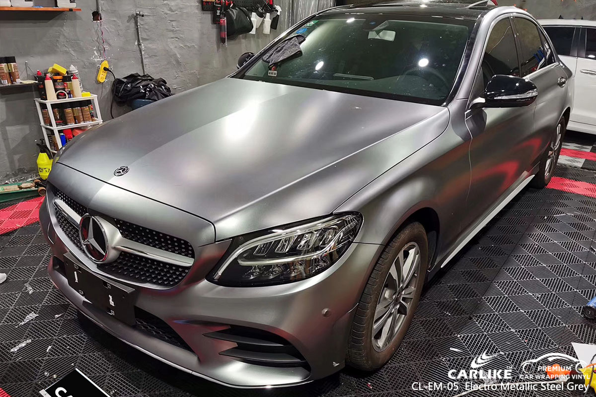  CL-EM-05 Electro Metallic Steel Grey car wrap vinyl for Benz
