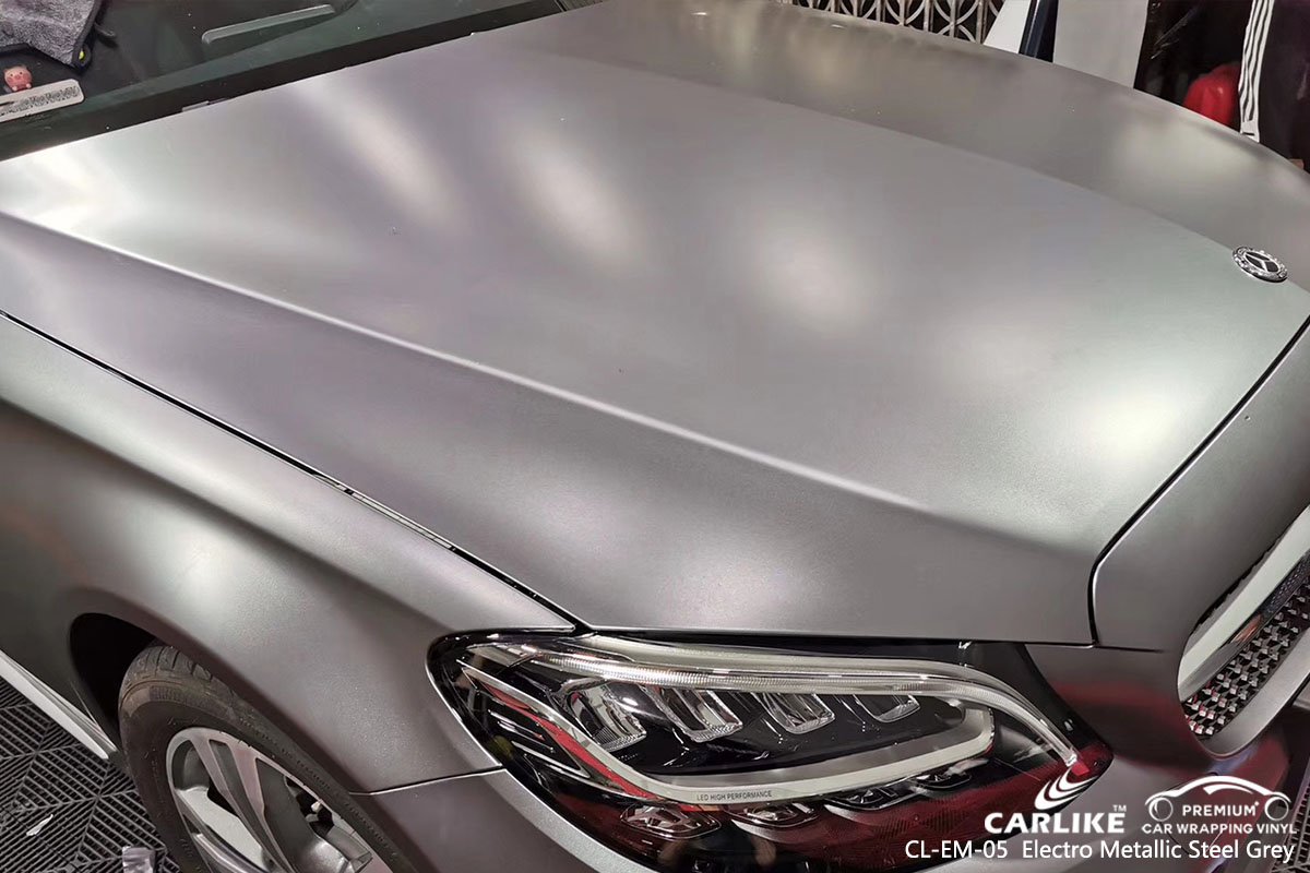 CARLIKE CL-EM-05 Electro Metallic Steel Grey car wrap vinyl for Benz