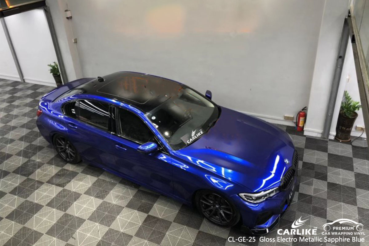 CARLIKE CL-EM-25 Electro Metallic Mist Blue car wrap vinyl for BMW