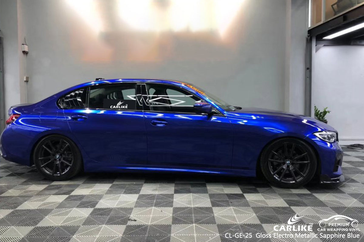 CARLIKE CL-EM-25 Electro Metallic Mist Blue car wrap vinyl for BMW