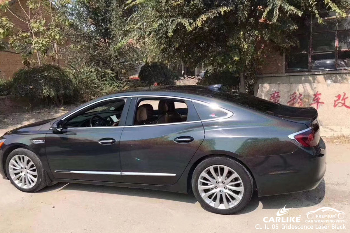 CARLIKE CL-IL-05 Iridescence Laser Black car wrap vinyl for Buick