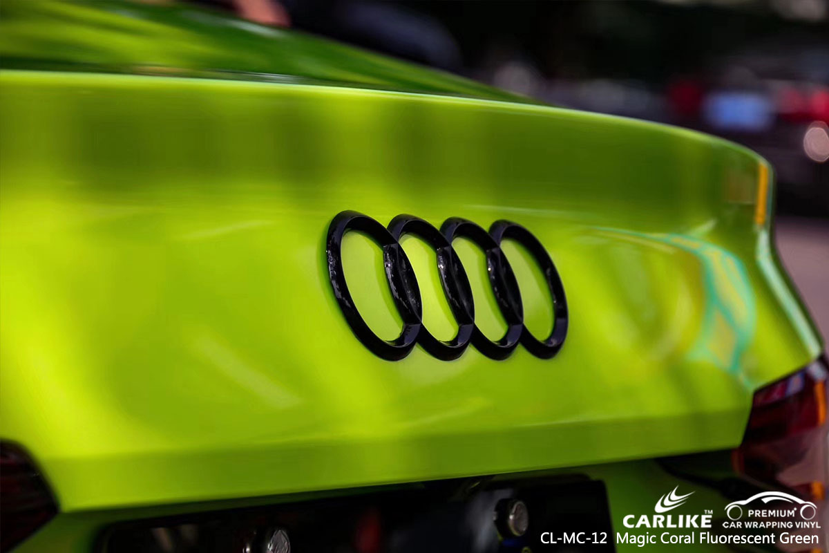 CARLIKE CL-MC-12Magic Coral Fluorescent Green car wrap vinyl for Audi