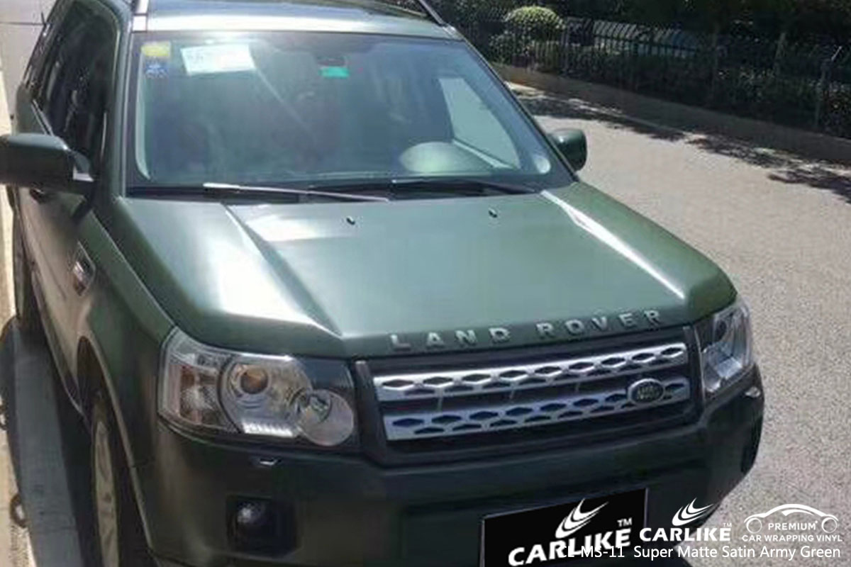 CL-MS-11 Super Matte Satin Army Green car wrap vinyl for Rover