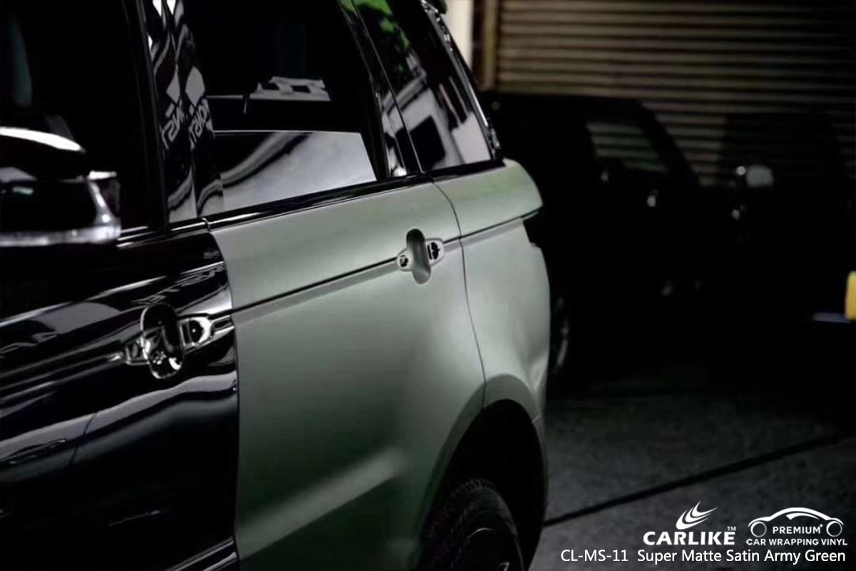 CL-MS-11 Super Matte Satin Army Green car wrap vinyl for Rover