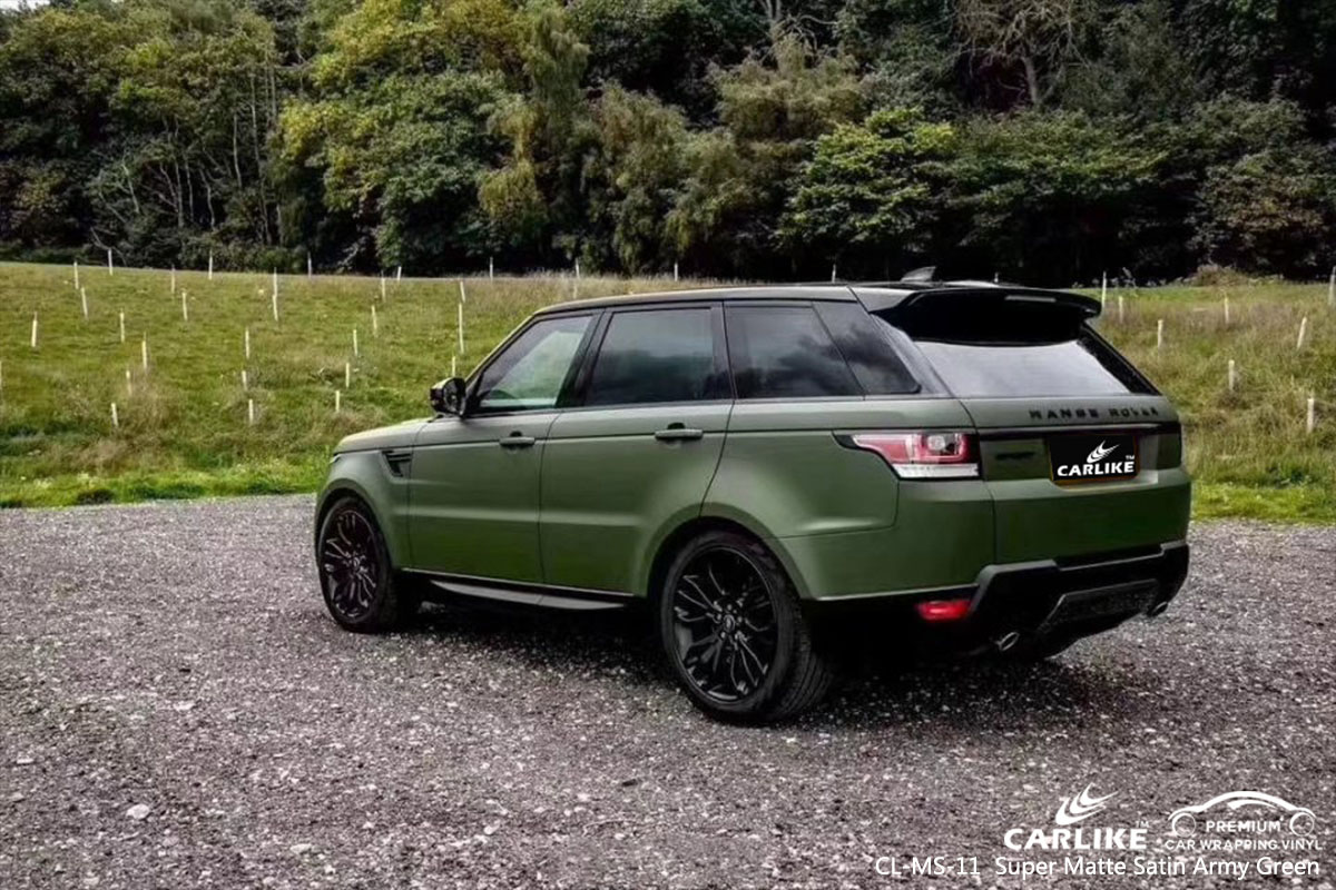 CL-MS-11 Super Matte Satin Army Green car wrap vinyl for Rover