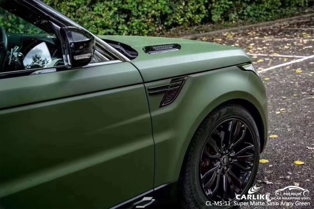 CL-MS-11 Super Matte Satin Army Green car wrap vinyl for Rover