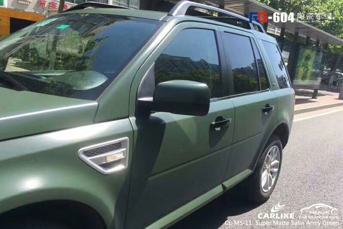  CL-MS-11 Super Matte Satin Army Green car wrap vinyl for Rover