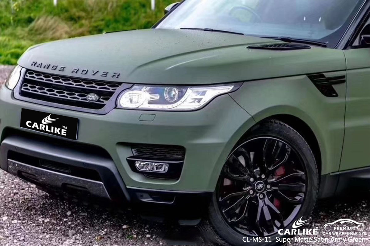 CL-MS-11 Super Matte Satin Army Green car wrap vinyl for Rover
