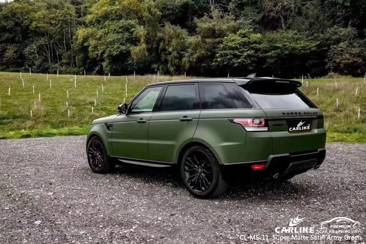 CL-MS-11 Super Matte Satin Army Green car wrap vinyl for Rover