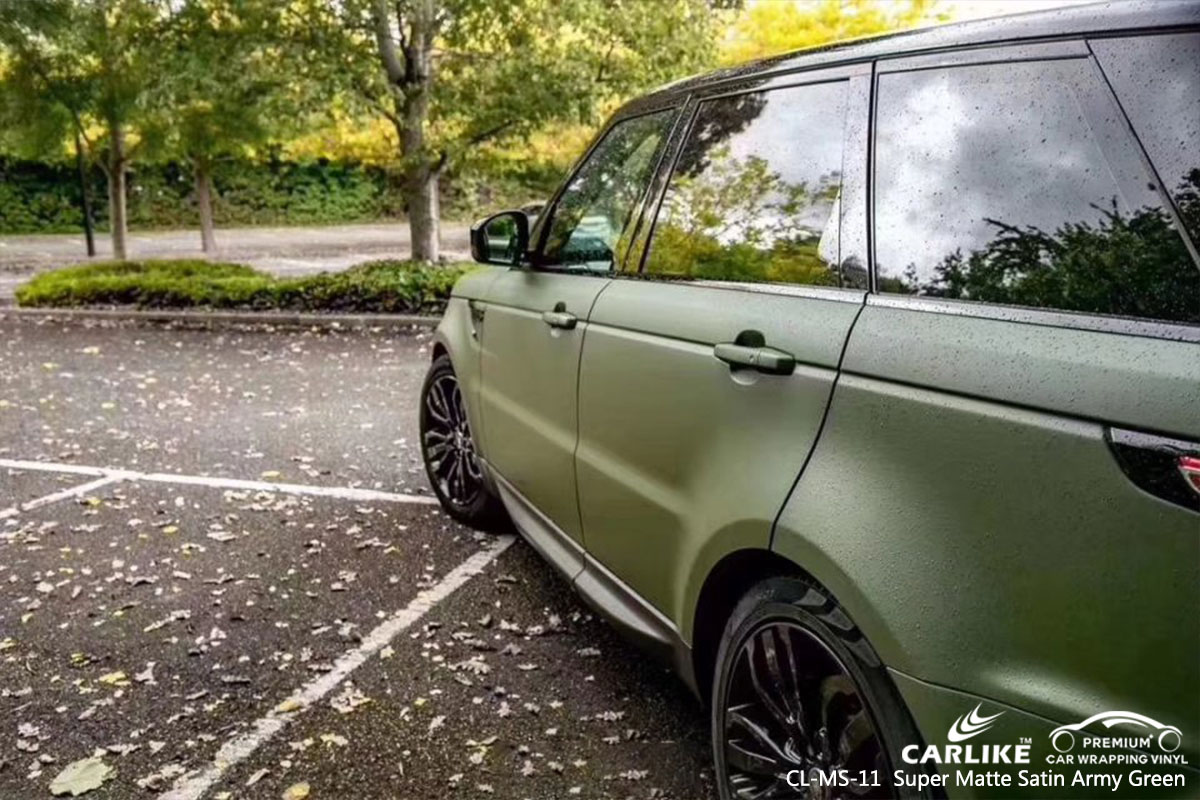  CL-MS-11 Super Matte Satin Army Green car wrap vinyl for Rover