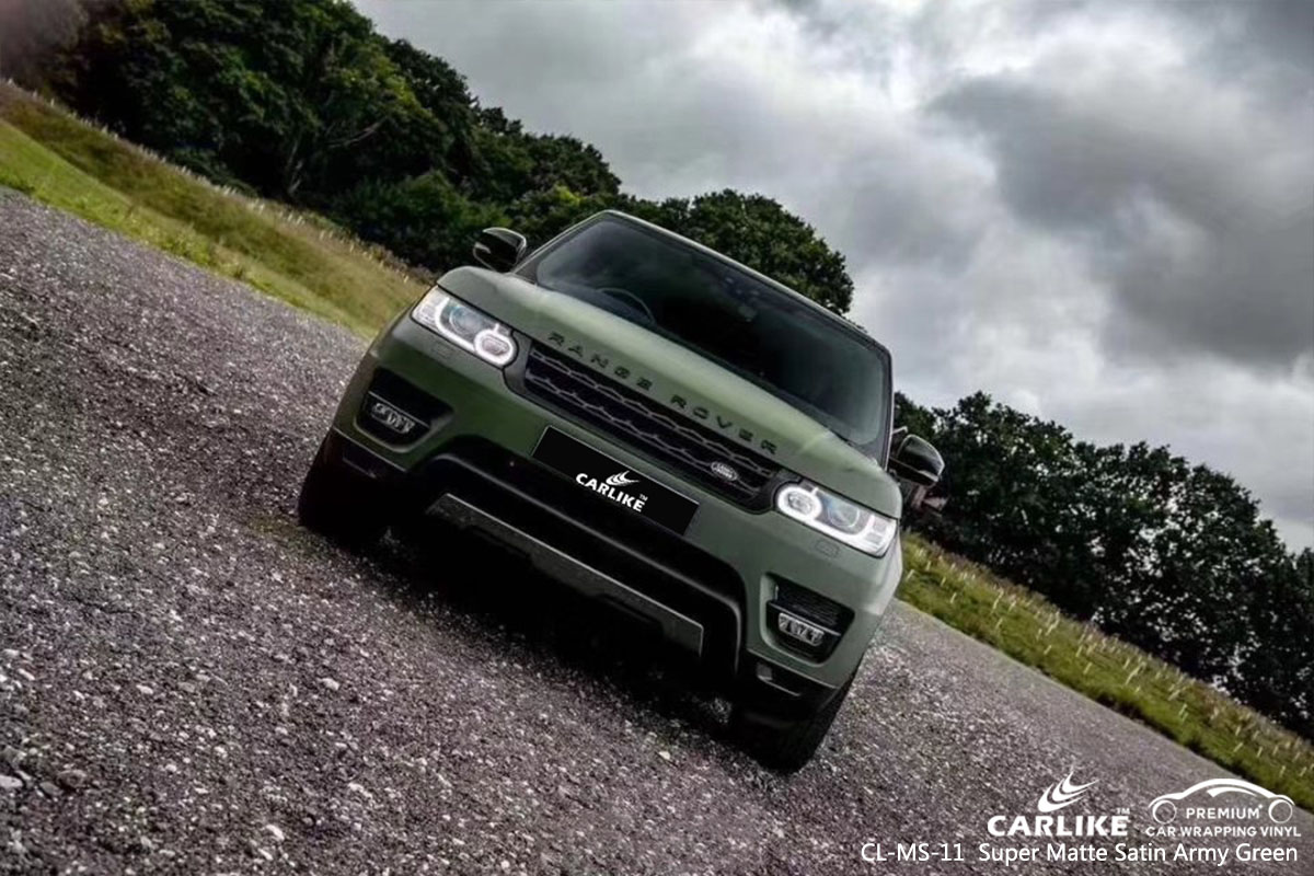 CL-MS-11 Super Matte Satin Army Green car wrap vinyl for Rover