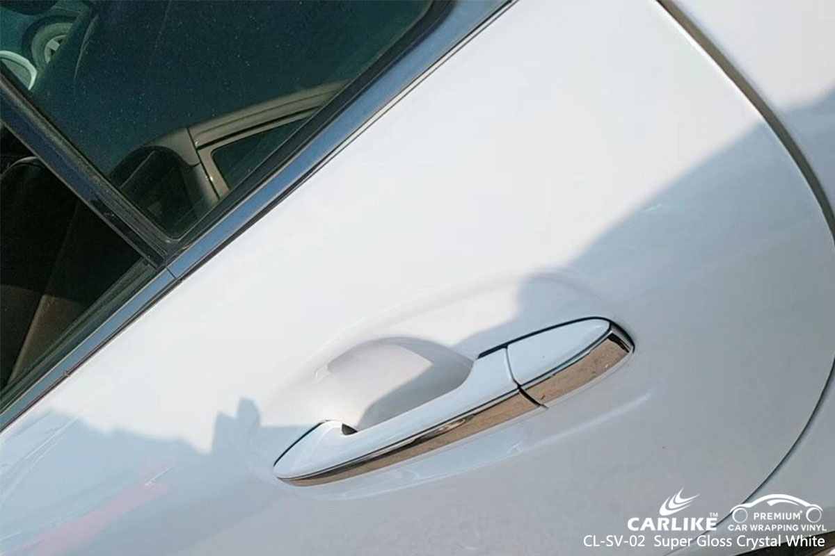 CARLIKE CL-SV-02 Super Gloss Crystal White car wrap vinyl for Toyota