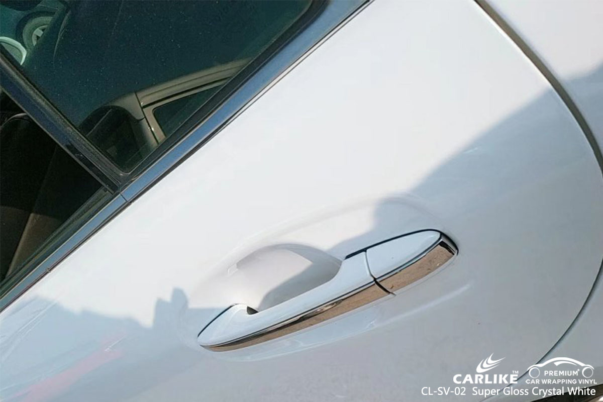 CL-SV-02 Super Gloss Crystal White car wrap vinyl for Toyota