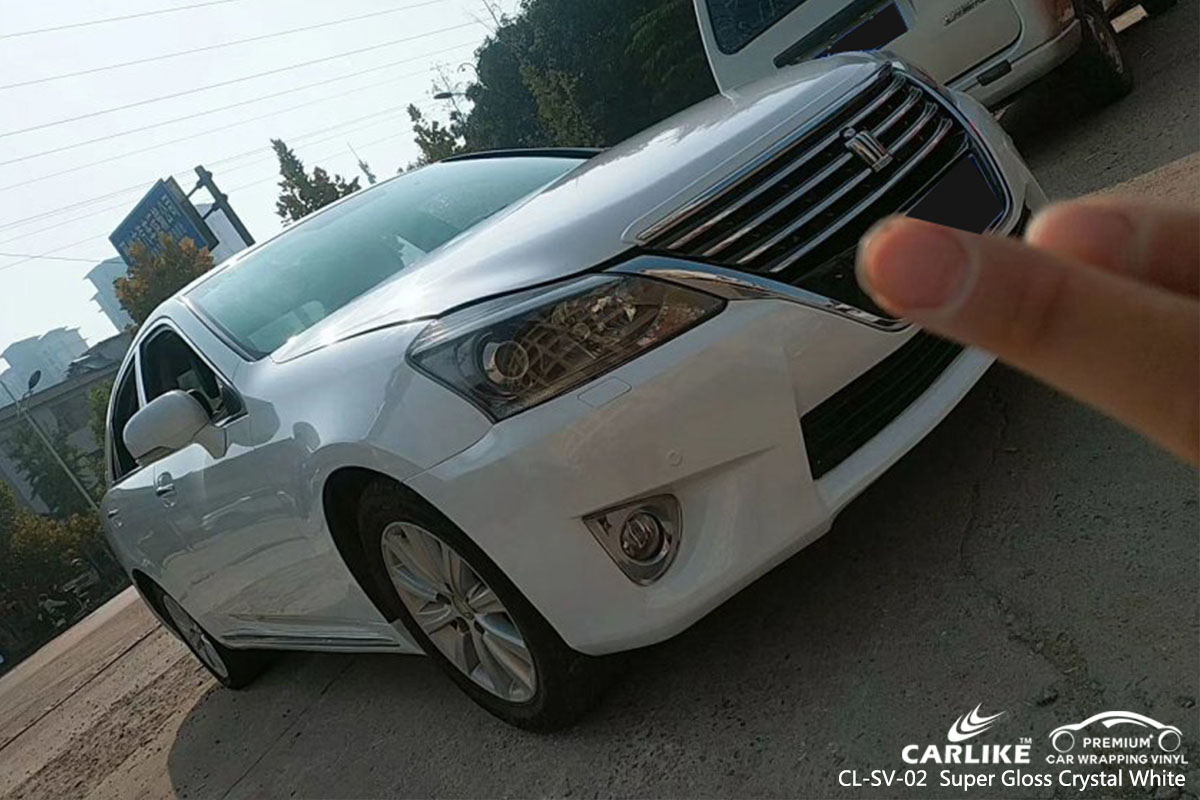 CL-SV-02 Super Gloss Crystal White car wrap vinyl for Toyota