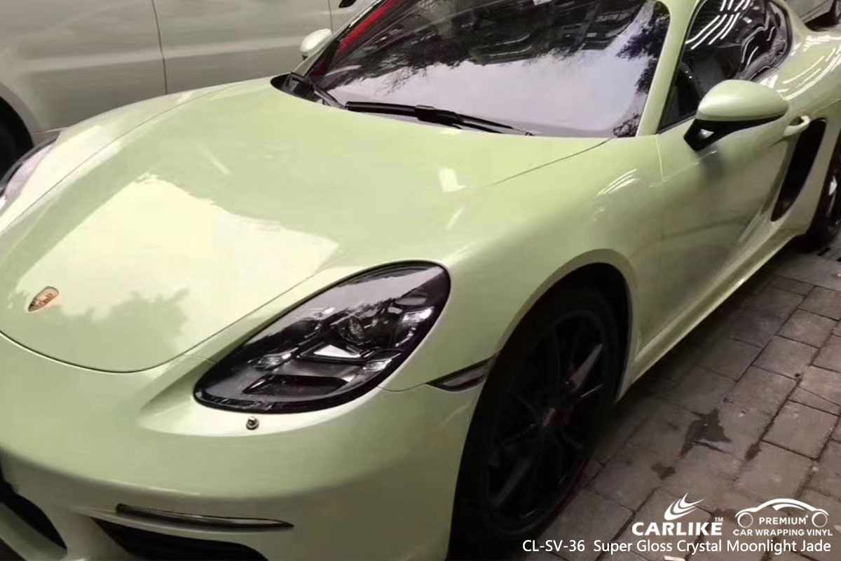 CL-SV-36 Super Gloss Crystal Moonlight Jade car wrap vinyl for Porsche