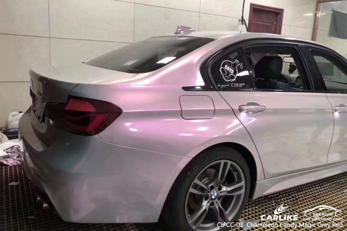 CL-CC-03 Chameleon Candy Magic Grey Red car wrap vinyl for BMW