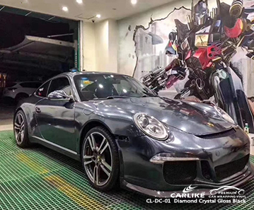 CL-DC-01 ملمع بالألماس من الكريستال الأسود لف السيارة بورش لبورشه
