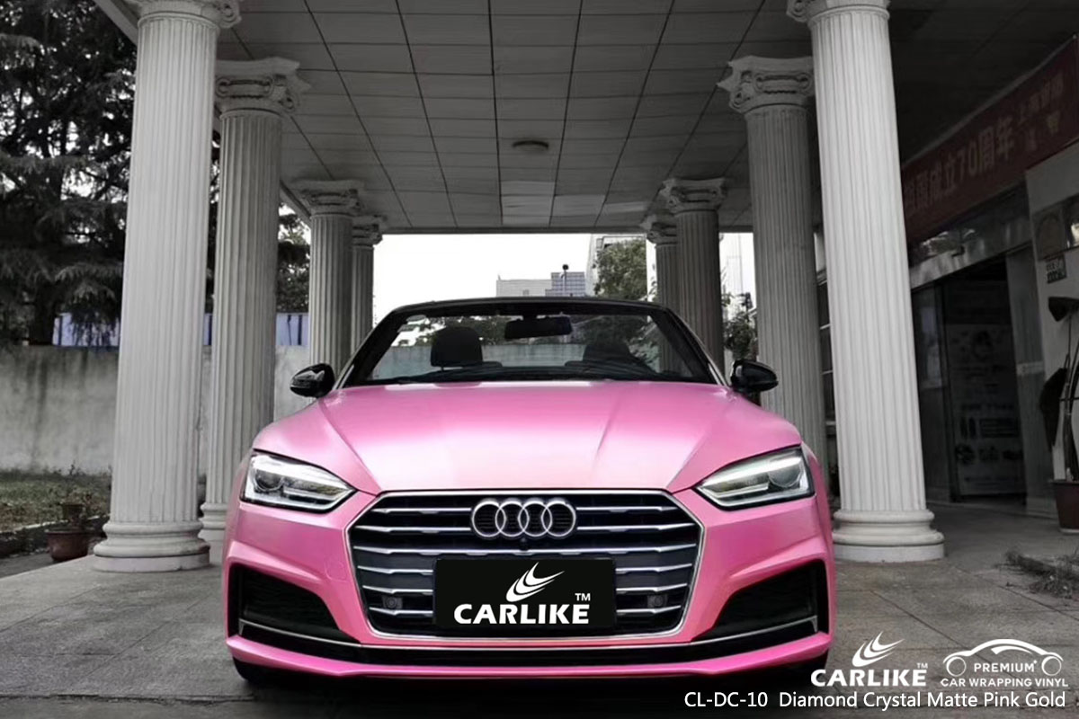 CCL-DC-10 Diamond Crystal Matte Pink Gold car wrap vinyl for AudiCL-DC-10 Diamond Crystal Matte Pink Gold car wrap vinyl for Aud