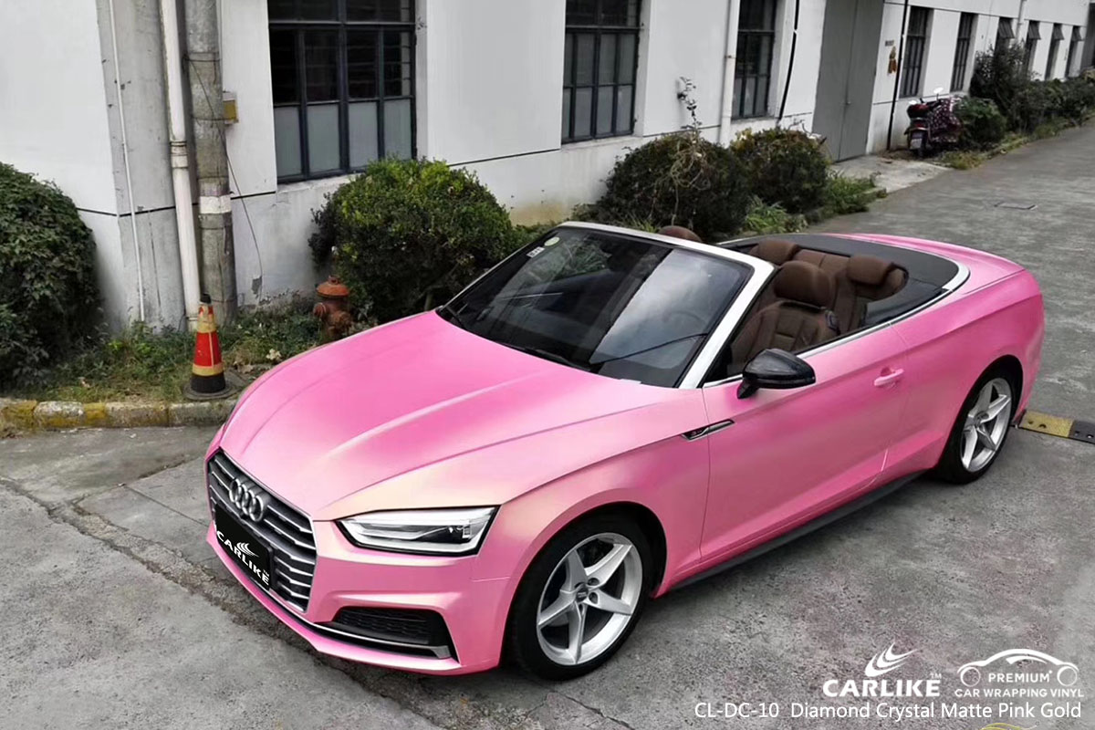 CCL-DC-10 Diamond Crystal Matte Pink Gold car wrap vinyl for AudiCL-DC-10 Diamond Crystal Matte Pink Gold car wrap vinyl for Aud