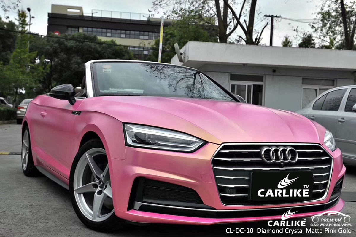 CCL-DC-10 Diamond Crystal Matte Pink Gold car wrap vinyl for AudiCL-DC-10 Diamond Crystal Matte Pink Gold car wrap vinyl for Aud