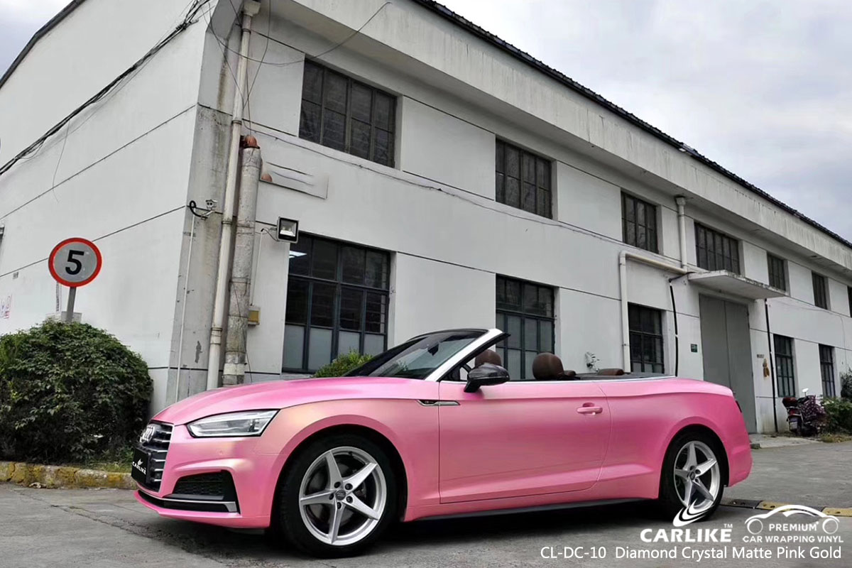 CCL-DC-10 Diamond Crystal Matte Pink Gold car wrap vinyl for AudiCL-DC-10 Diamond Crystal Matte Pink Gold car wrap vinyl for Aud