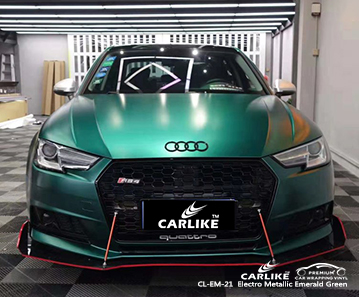 CL-EM-21 Electro Metallic Emerald Green Wrap vinyle pour Audi