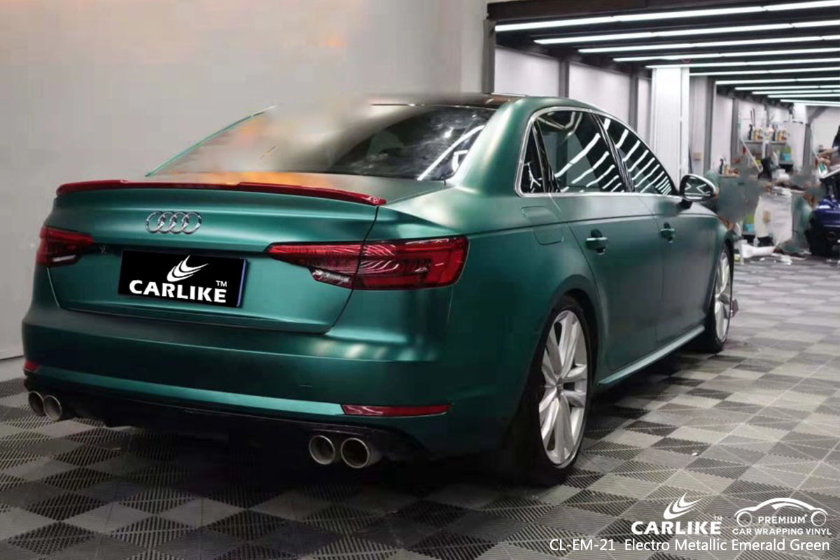 CL-EM-21 Electro Metallic Emerald Green car wrap vinyl for Audi