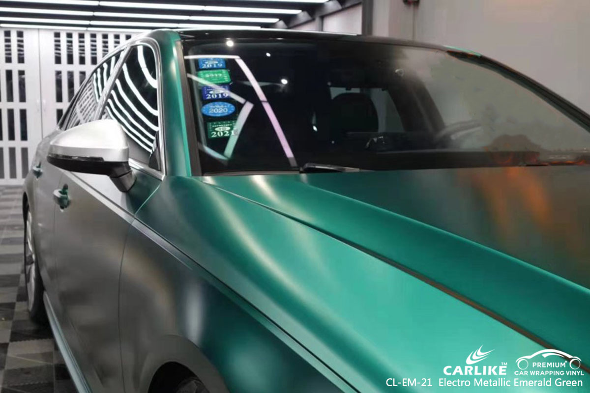 CL-EM-21 Electro Metallic Emerald Green car wrap vinyl for Audi