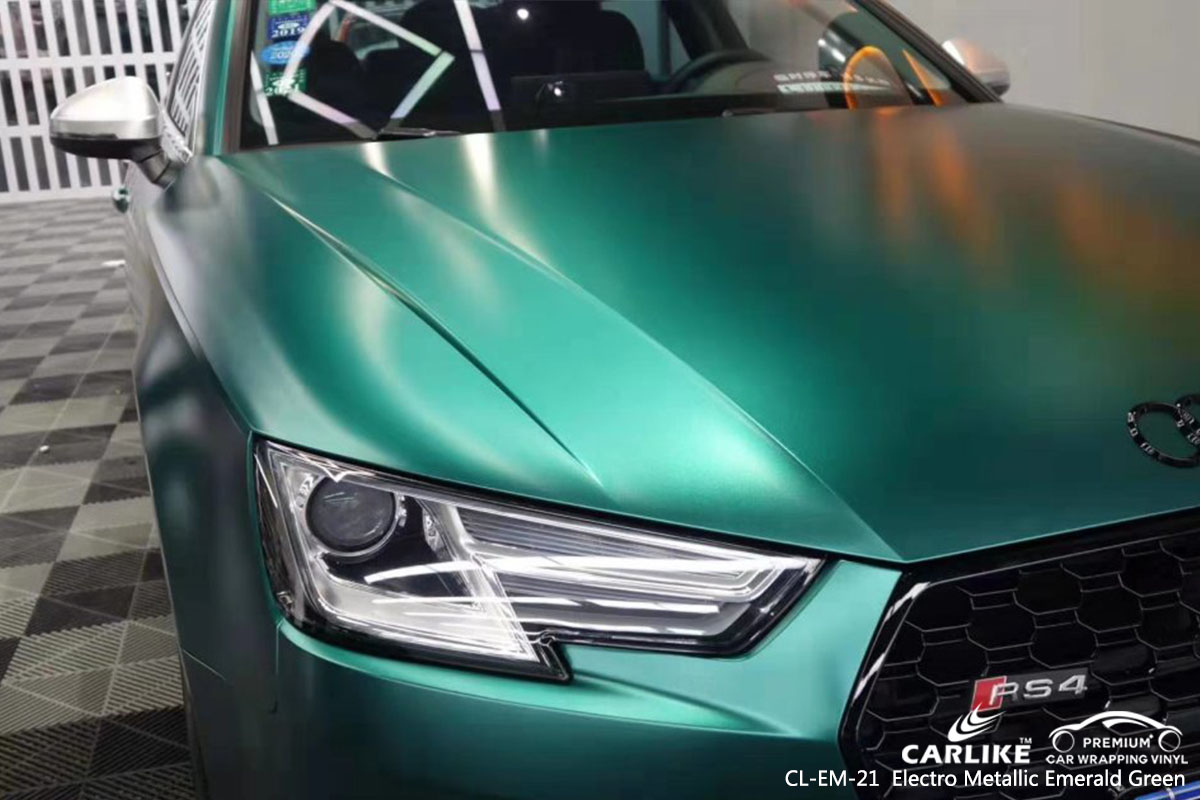 CL-EM-21 Electro Metallic Emerald Green car wrap vinyl for Audi