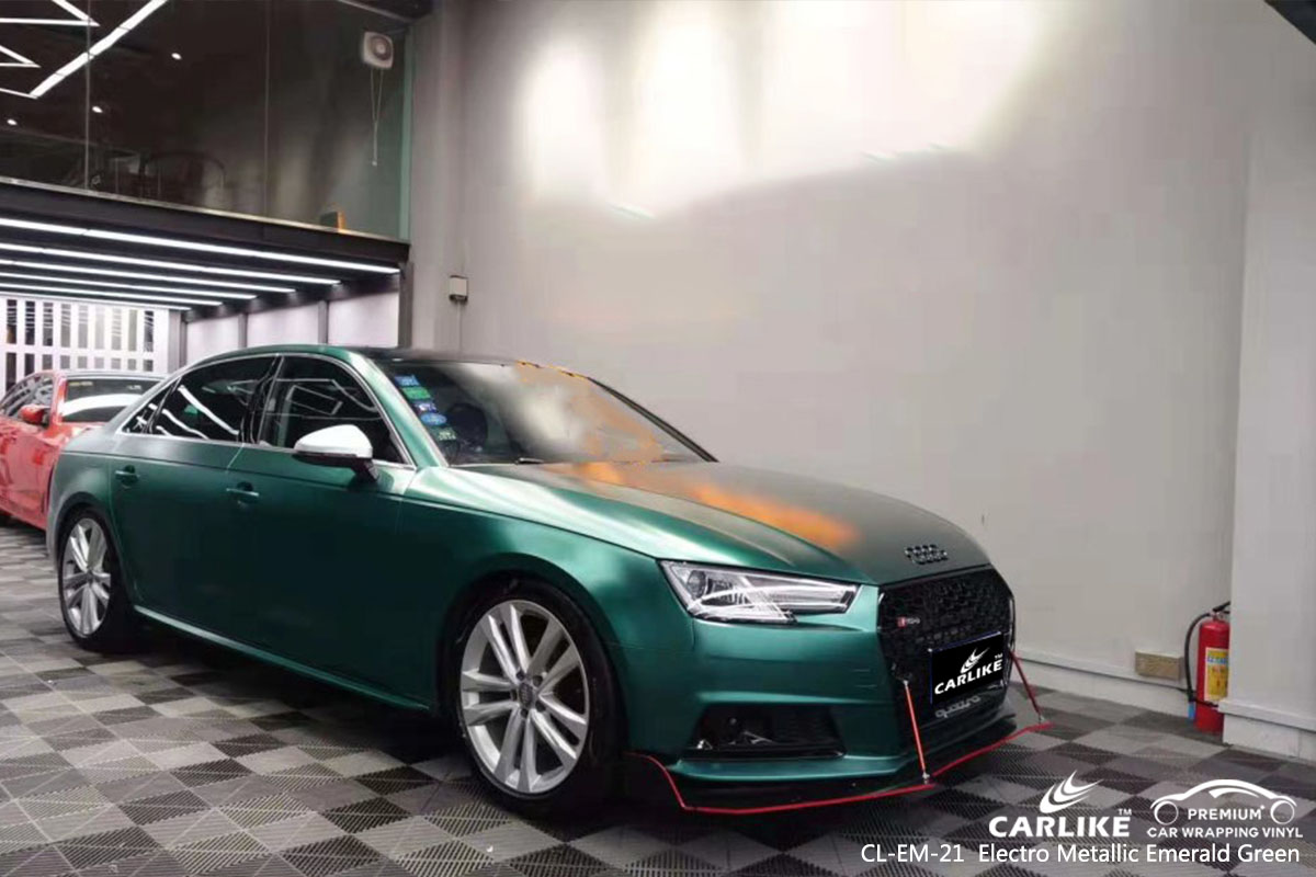 CL-EM-21 Electro Metallic Emerald Green car wrap vinyl for Audi