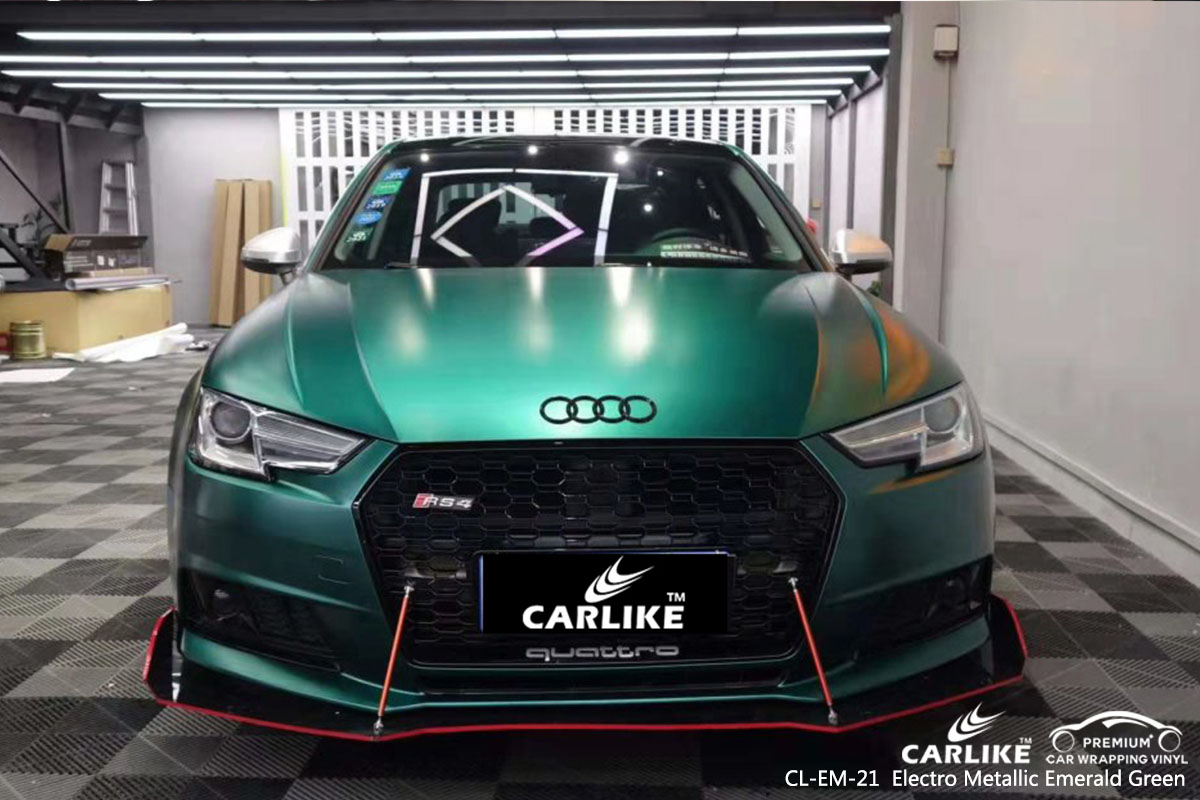 CL-EM-21 Electro Metallic Emerald Green car wrap vinyl for Audi