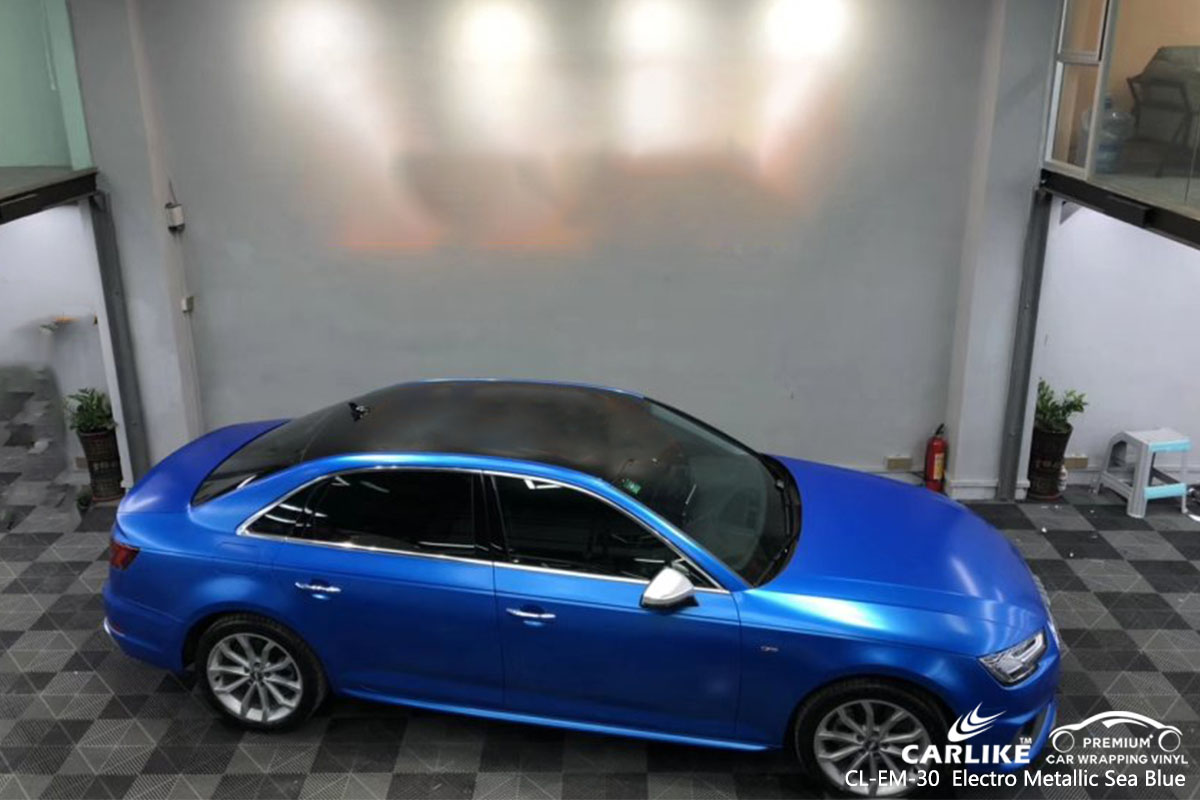 CL-EM-30 Electro Metallic Sea Blue car wrap vinyl for Audi